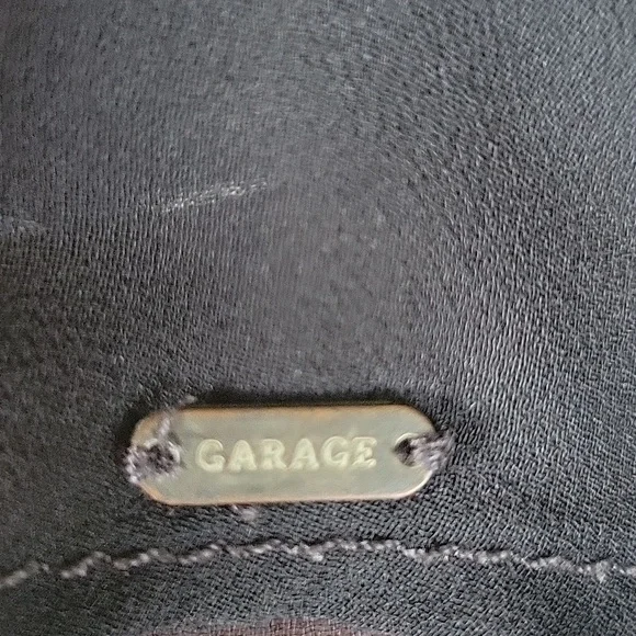 Garage Sheer Button Up Long Sleeve Shirt Top Sz S Black - Picture 9 of 11